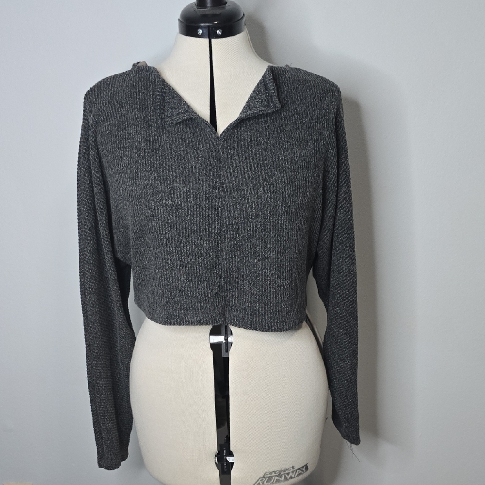Windsor Gray Knit Crop Top